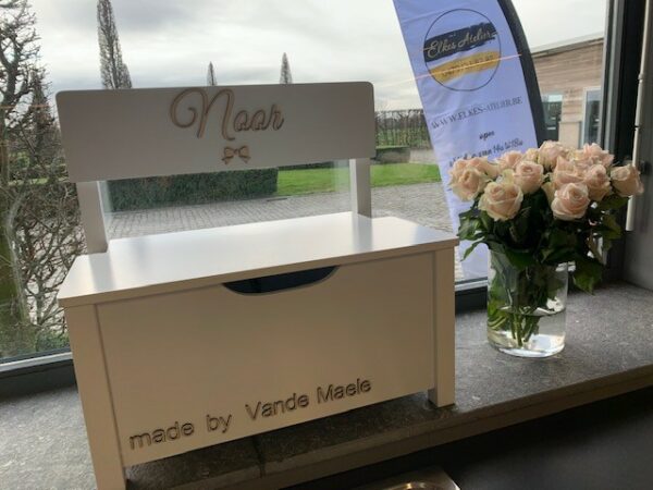 Bankje 56 - 54 cm naam in hout - Afbeelding 4