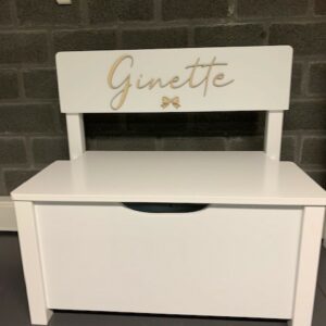 Bankje 56 - 54 cm naam in hout