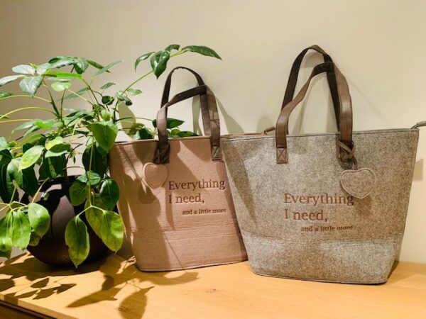 Shopper vilt 2022 met rits