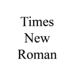 Times New Roman